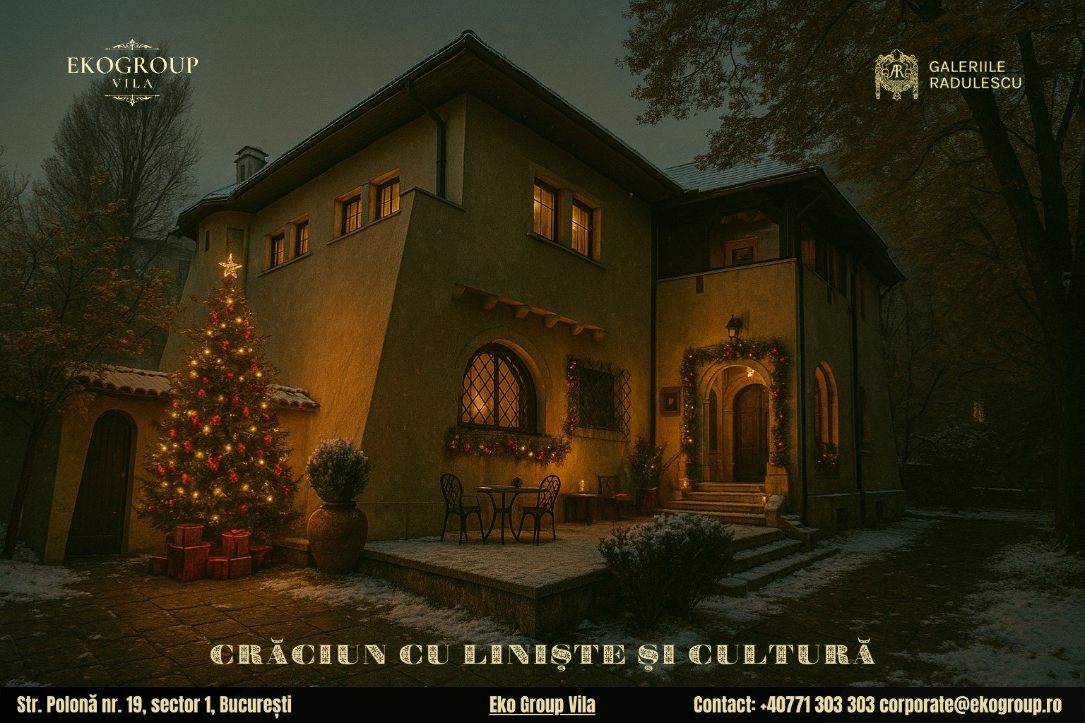 Poveste de Craciun în eleganța anilor ’30: Casa Tătărăscu revine sub sigla Eko Group Vila